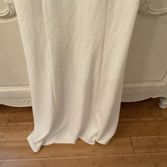 Lulus Blessed Romance Dress Women's M White Sleeveless Mermaid Maxi Button NWT - Picture 5 of 16